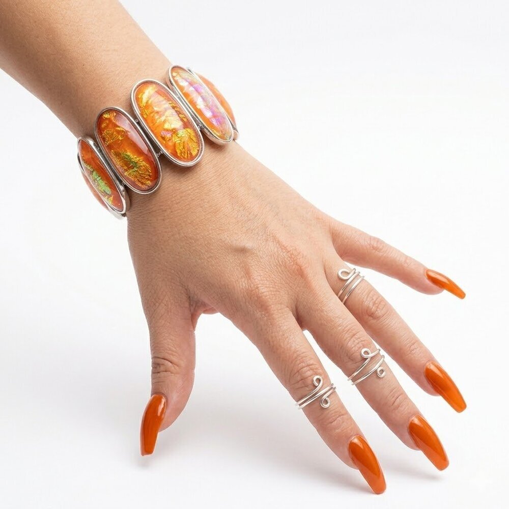 Chunky Orange Bracelet